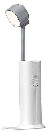 KONTONTY Lampada Da Tavolo Multifunzionale Protezione Occhi Ricaricabile Da Scrivania Lampada Da Lettura Telescopica Pratica E Affidabile