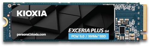 KIOXIA EXCERIA PLUS G4 – 2TB M.2 2280 NVMe SSD – PCIe 5.0, up to 10000/8200 MB/s Read/Write – High-Speed Internal Drive for Notebook, Laptop, Desktop PC, Gaming, Video Editing (LVD10Z002TG8)