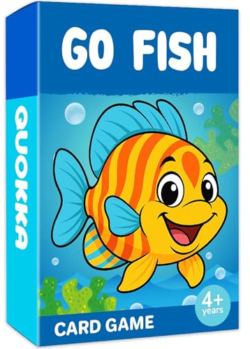 Quokka Family Card Games for Kids Ages 4-8 - Kids Card Games | Go Fish Card Game - Fun Games for Playdates and Family Time - Educational Playing Cards - Travel Card Games for Kids 8-12