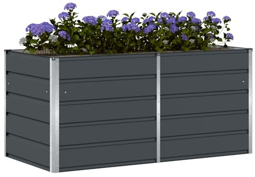 vidaXL Pflanzkübel Anthrazit 160 x 80 x 75 cm Stahl