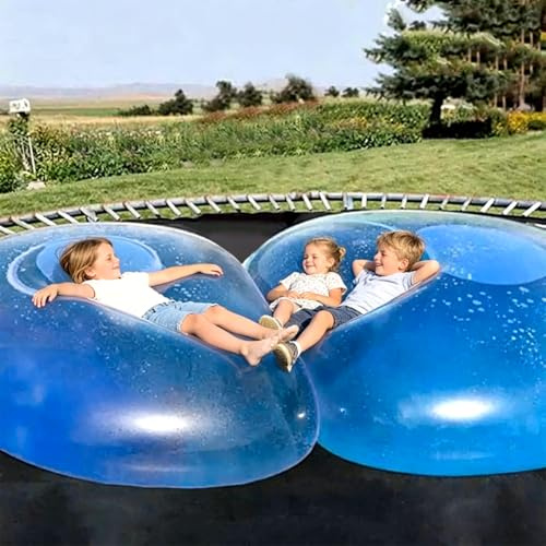 WFKKMEQ Summer Super Bubble Ball, 4pcs Super Bubble Balls, Amazing Outside Water Ball Game Toy for Outdoor Kids Child Boys Girls Party, Durable Inflatable Bubble Balls Toys