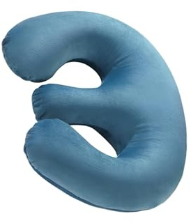 ALCXAZS Cuscino per il seno, fodera rimovibile, cuscino per massaggio femminile, per massaggio SPA, per il petto, Blu, 26x26.5x10 cm