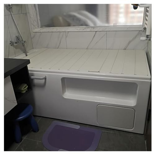 Funda plegable para bañera, con aislamiento de PVC, a prueba de polvo, 0,6 cm de grosor, tamaño 22, tapa de baño para spa, jacuzzi y ducha, protector de bañera de alta calidad
