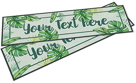 Purple Print House Personalised Bar Runner - Tropical Bar - Home Bar Accessories for home pub (Medium - 880x250)