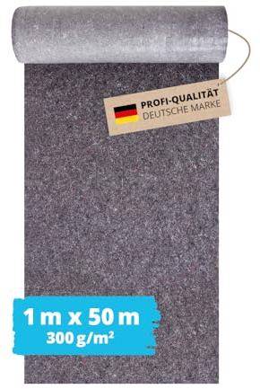 Alfa Maler Abdeckvlies 1 m x 50 m mit 300 g/m² Oberflächenschutz extra saugfähig und feuchtigkeitsundurchlässig, Malervlies, Schutzvlies, Maler und Heimwerker