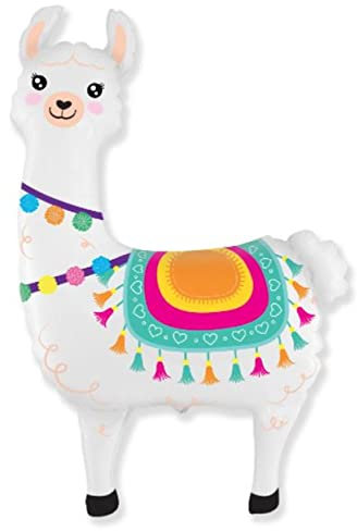 Ballonheld Ballon gonflable Lama Supershape, env. 90 cm, adapté à l'hélium, longue durée de flottement, pour enfants