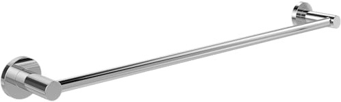 Villeroy & Boch Elements - Portasciugamani Tender, portasciugamani da bagno per montaggio a parete, barra portasciugamani in zinco, porta asciugamani da bagno rotondo, lunghezza 654 mm, cromato