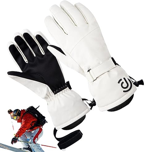 Fulenyi Gants de Ski | Gants d'hiver isolés imperméables avec dragonne | Gants Thermiques pour Hommes et Femmes, Gants Chauds, équipement de Neige pour activités de Plein air, Course à Pied, Cyclisme