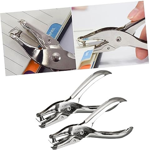 EXCEART 2stücke Locher Einzellocher Papierstanzzange Stanzzange Für Scrapbooking Basteln Kartenherstellung Werkzeug Für Schule Zuhause Büro Silber