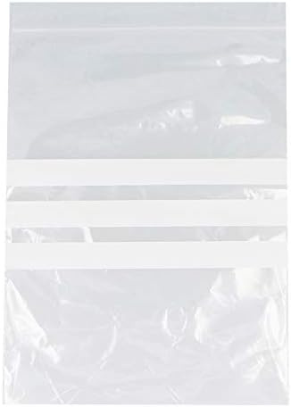 100 Large 10 x 14 / 250 x 350mm Clear Plastic Polythene Resealable Gripseal Bags With Write On Panels - Grip Press Seal Lock Packing Packaging Storage Pouches White Labelling Strips 25cm x 35cm