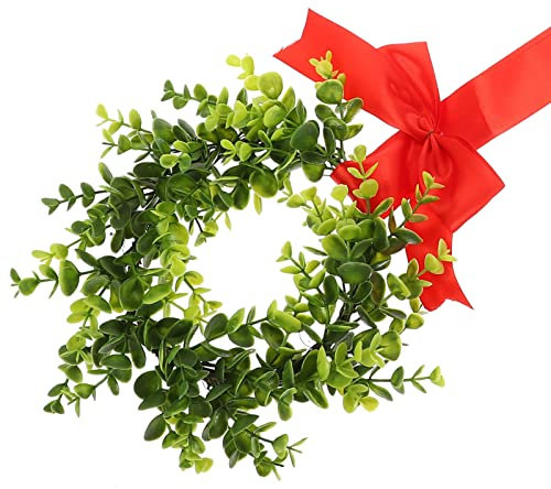 Ciieeo 2st Kranz Weihnachts-türschild Weihnachtsschmuck Girlande-Ornament Weihnachtsgirlande Weihnachtsbedarf Festival-Girlande Weihnachtsbaum Hängende Verzierung Stoff Rot
