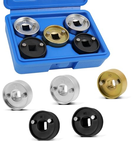 JEUCLEL 5PCS Engines Camshaft Adjusting Socket Set Compatible with VW EA888 1.8-2.0 TFSi Chain Driven, T10352 Camshaft Central Valve Socket kit, Camshaft Adjust Timing Tools Kit
