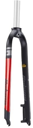 Forcella Mtb Forcella rigida opaca adatta for mountain bike in lega di alluminio da 26/27,5/29 pollici, tubo dritto, montante anteriore da 28,6 mm, forcella rigida MTB Forcelle Rigide Mtb(29 inch Red)