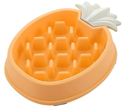 Happyyami Gamelle pour Chiens Et Chats Ananas Bol Anti-avalement pour Alimentation Lente Fournitures Animales Aide Digestion Et Au Contrôle du Poids Lavable Au Lave-Vaisselle