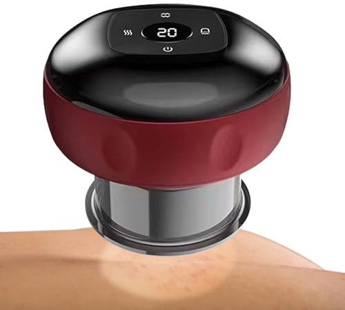 Ventosa eléctrica por infrarrojos, ventosas inteligentes de 12 velocidades, dispositivo de guasha electrico, masajeador al vacío, terapia de ventosas recargable, reduce el dolor muscular