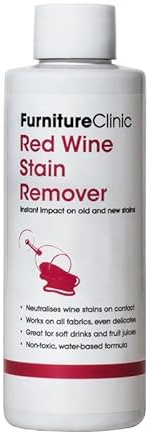 Quitamanchas de vino tinto Furniture Clinic 125 ml – Elimina fácilmente las manchas de vino tinto de alfombras, prendas y tapizados