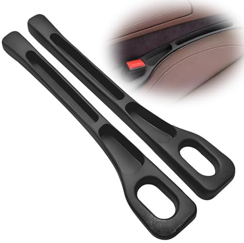 wilcractk Accessoires Voiture Intérieur Rangement de Siège Fente Anti Fuite Gadget de Remplissage 2 Pièces Noir Adapté pour Organiser l’Habitacle et Éviter les Objets Tombés