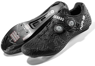 ROCKBROS Rennradschuhe & Fahrradschuhe Herren & Damen, Nylonsohle, Atmungsaktiv, SPD-SL & Look KEO kompatibel, Drehverschluss, Ergonomische Passform
