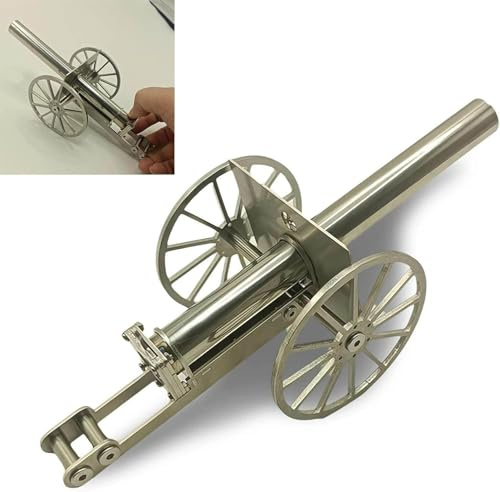 Wangguanruixi Feuerwerkskörperkanone Edelstahl Mini Kanone Modell Feuerwerkskörper Launcher Kanone mit 2 Rädern kann als Sammlerstück für Militärbegeisterte verwendet werden