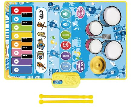 Ldabrye Kids Interactive Music Matte Keyboard Floor Piano Für Kleinkind 3+ Jahre Fördert Rhythmusentwicklung & Koordination Bildungsklaviermatte