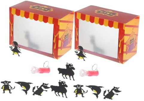 Toddmomy 2 Stück Selbstgemacht Schattentheater Bastelset Für Kinder Pädagogisches Puppentheater Mit Einfachen Materialien Kreatives Erzählspielzeug Für Feinmotorische Und Interaktive Schattenspiele