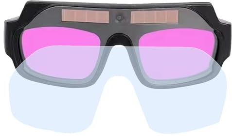Lunettes de Soudage | Lunettes de Protection à Assombrissement Automatique pour Soudage - Équipement Oculaire Léger pour Soudure Chantier Labo Extérieur Travail Construction
