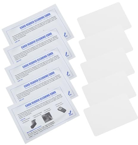 POPETPOP Pack de 10 Lecteurs Carte CPS en PVC Blanc, Carte de Nettoyage pour Prolonger la Vie des Têtes Magnétiques, Accessoire Simple à Utiliser pour Terminaux de Point de Vente
