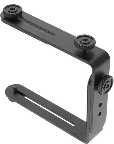 SEWACC Förmige Metallhalterung Schraube Blitzlicht Halterung Kamera Stativ Adapter für Vielseitige Ausrichtung Stabile Konstruktion Einfache Montage Kompatibel mit Fotozubehör und