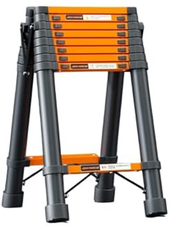 Adjustable Extension Ladder Multi-Purpose Ladder Portable Folding Design for Home Roof Attic Outdoor Work(3.5m)