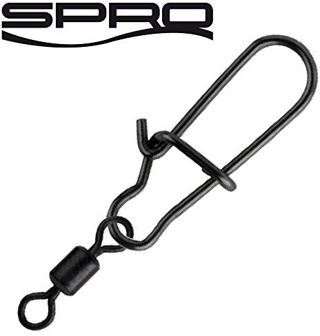 Spro Matt Black Easy Snap + Rolling Swivel - Snaps, Größe/Tragkraft/Packungsinhalt:Gr. 00+12 / 5kg / 13 Stück