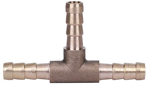 6MM benzinschlauch, Benzinschlauch T Stück, Qiilu Messing T Stück 3 Way Kraftstoffschlauch Joiner Connector Für Druckluft Öl Gasrohr
