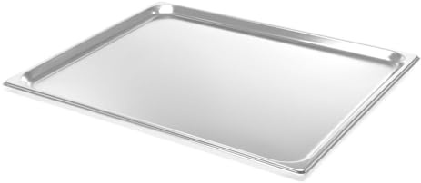 HENDI Contenitore Gastronorm, GN 2/1, resistenza termica -40 °C a 300 °C, compatibile con i forni a convezione, frigoriferi, bagno María, chafing dishes, 5.5L, 650x530x(H) 20mm, acciaio inox 18/10