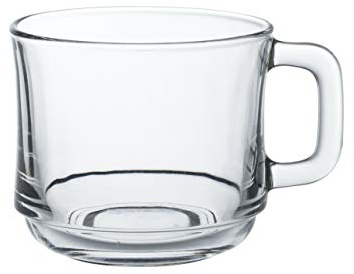 Duralex 4016AR06C1111 Lys Transparent Kaffeetasse, Kaffeebecher, 220ml, Glas, transparent, 6 Stück