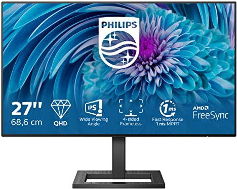 Philips 275E2FAE - 27 Zoll QHD Gaming Monitor, 75 Hz, 4ms, AdaptiveSync (2560x1440, HDMI, DisplayPort) schwarz