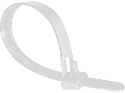 EXCALIBUR - Nylon Strong Releasable Resealable Cable Zip Wrap Ties- 150mm x 8mm Natural