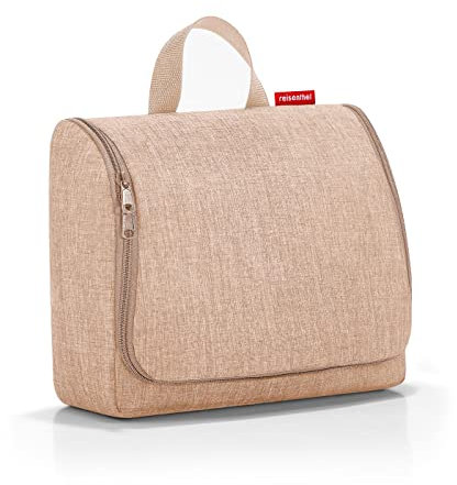 reisenthel toiletbag XL Twist Coffee - praktischer Kulturbeutel mit Haken, wasserabweisendes Material
