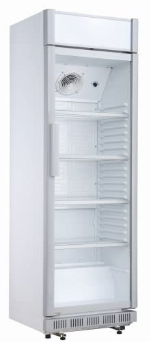 METRO Professional Frigorífico para bebidas, GSC2360C, metal/vidrio, 62x64x193.5 cm, refrigeración por ventilación, 347L, 180W, con cerradura, blanco