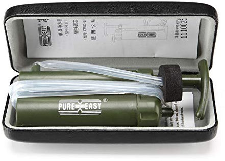 Filtre à eau Extérieur, Portable Filtration D'eau, Personnelle Paille équipement De Survie D'urgence Purificateur D'eau pour Randonnée Voyage Backpacking Camping Survi