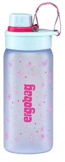 ergobag Trinkflasche BPA-frei 550 ml, auslaufsicher und Kohlensäure geeignet, spülmaschinengeeignet, Bubbles - Hellblau