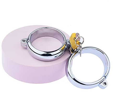 Edelstahl Abschließbar Oval Hand Fuß Manschette, Fetisch Slave Bondage Metall Handschellen Fußfesseln Rollenspiel Kostüm Zubehör Restraint Sex Werkzeuge für Paare,Frauen,Hände