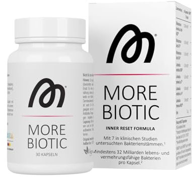 MORE Biotic, 30 Kapseln, Darmbakterien für deine tägliche Routine, 32 Mrd. Bakterien pro Kapsel