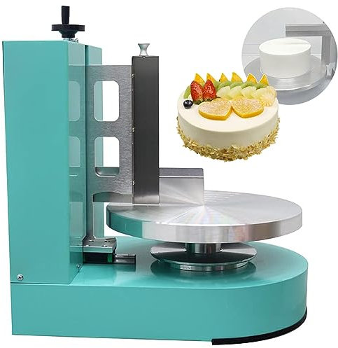 DOZPAL Cake Decorating Coating Machine Automatic Birthday Cake Cream Spreading Coating Edge Smoothing Polisher Adjustable Cake Icing Smoother Tool for 4-12 Inch Cake