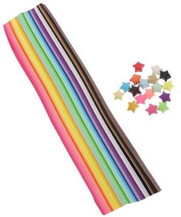 OATIPHO 540stücke Origami Sterne Papierstreifen Buntes Origami Papier Für Bastelprojekte Für Raumdekoration Und Leicht Zu Falten Schneiden
