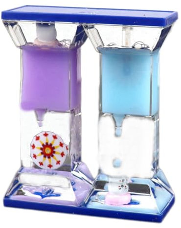 Liquid Motion Bubble Timer, Hourglass Liquid Tropfen Sanduhr Flüssig für Kinder Erwachsene, Dekompression Sensorisches Fidget Toy, Schreibtisch Spielzeug für Stressabbau, Entspannung (Blau)