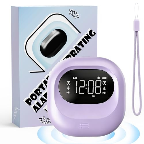 Sveglia forte per dormienti profondi, sveglia con vibrazione sotto il cuscino, senza fili, sveglia digitale, 2 sveglie e 3 modalità di allarme, vibrazione regolabile, orologio digitale portatile, per