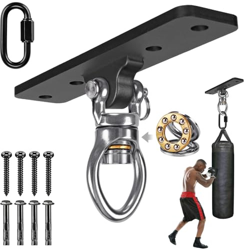 Kipika Schwerer Sackaufhänger – robuste Boxsack-Halterung, Stahl-Aufhänger, Decken-Wandhalterung, Holzbalken-Haken, Halter für Boxen, Kickboxen und Fitnessgeräte zu Hause