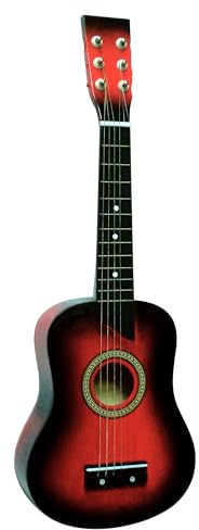 1/16 Kindergitarre Konzertgitarre für Kinder mit Stahlsaiten in rot