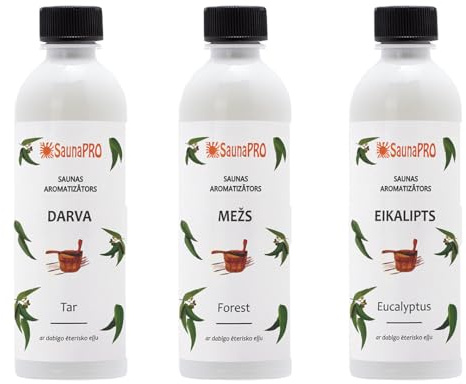 Saunaaufguss Set 3x500 ml Saunapro – Saunaduft Set Sauna Öle – Natürliche Saunadüfte mit ätherischen Ölen – Sauna Duftöl Konzentrat