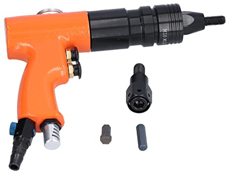 Akozon Pistola Neumática de Tuerca Remachada, Pistola de Aire Automático Remolcador, M10 M12 KV - 7805E 200rpm 0.6 0.8MPA Rivalteros Herramienta Rivéter JP Acero Aleación