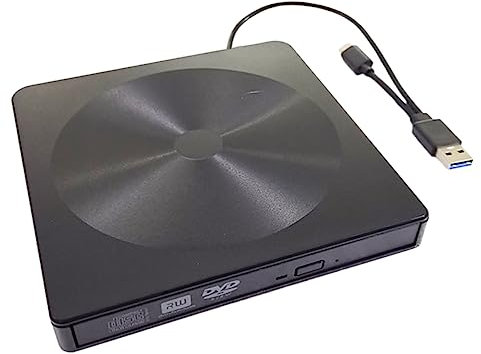 NUOBESTY Grabadora DVD CD Externa Typec Multifuncional Ultradelgada Portátil Ligera con Corrección De Errores Bajo Ruido Compatible con Laptop y Desktop USB